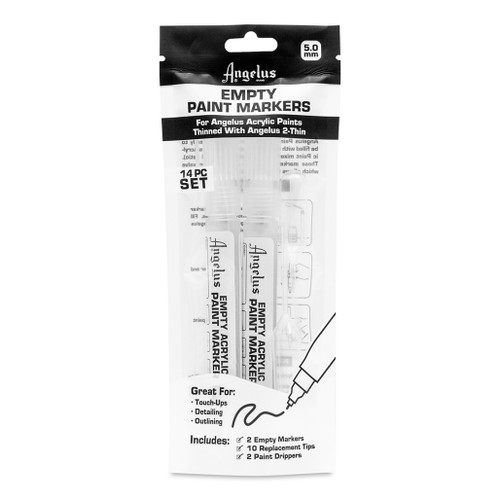 An image of an Angelus 5mm Empty Paint Marker Set.