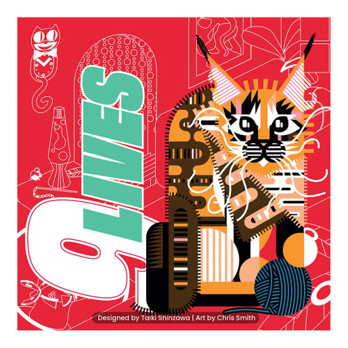 An image of an Asmodee 9 Lives Game.