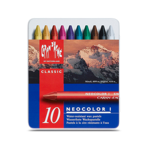 An image of a Caran D'Ache Neocolor I Set, 10 Assorted Colors.