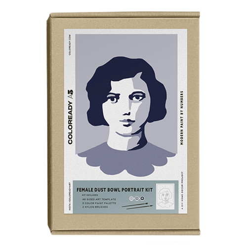 An image of a Coloready Female Dust Bowl Portrait A5 Paint By Number Kit.