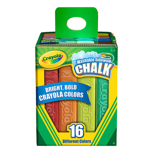 An image of Crayola Washable Sidewalk Chalk, 16 Pack.