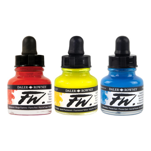 An image of Daler-Rowney FW Acrylic Inks.