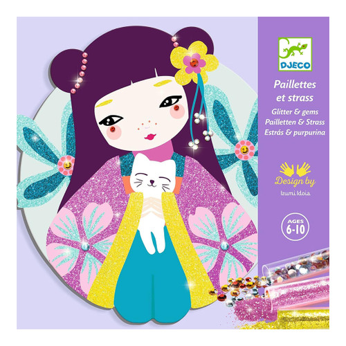 An image of a Djeco Onnanoko Glitter Board Kit.