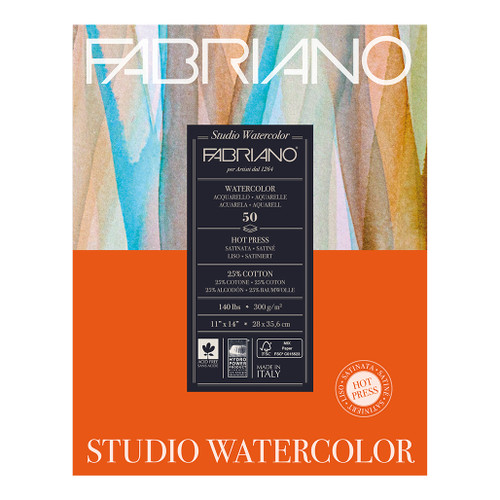 An image of a Fabriano Studio Watercolor Pad.