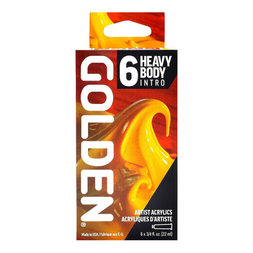 An image of a Golden Heavy Body 6-Color Intro Set.