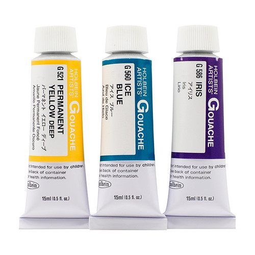 An image of Holbein Artists' Gouache tubes.