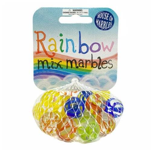 An image of a House Of Marbles Net Bag Of Rainbow Marbles.