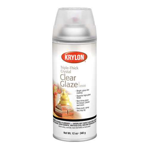 An image of Krylon Triple-Thick Crystal Clear Glaze Spray.