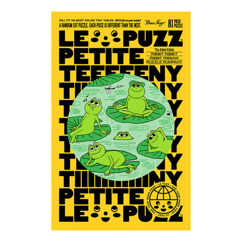 An image of a Le Puzz Peace Frogs 81-Piece Puzzle.