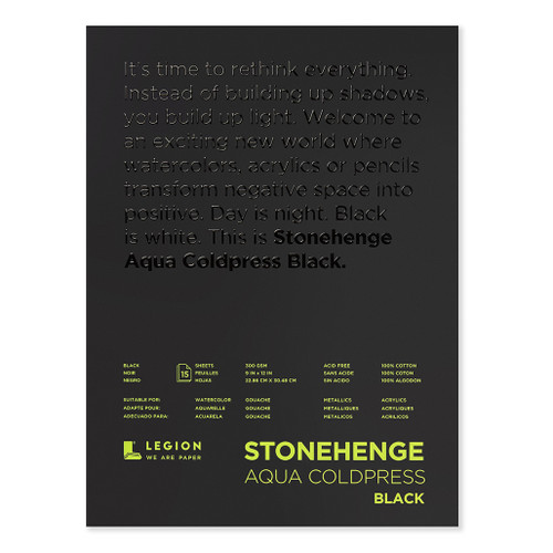 An image of a Legion Stonehenge Aqua Coldpress Black Pad.