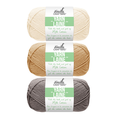 An image of Needle Crafters Acrylic Milk Cotton Yarn skeins.