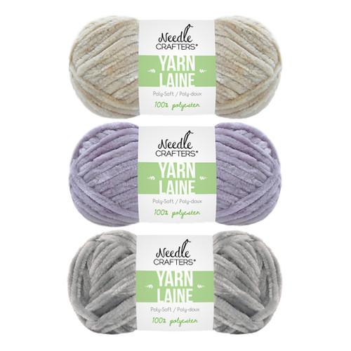An image of Needle Crafters Poly-Soft Polyester Yarn skeins.