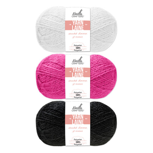 An image of Needle Crafters Stranded Shimmer Poly Yarn skeins.