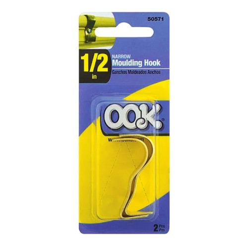 An image of a OOK Brass Molding Hook Set, 1/2". 