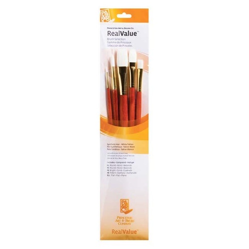 An Image of Princeton Series 6100 White Synthetic Bristle Brushes