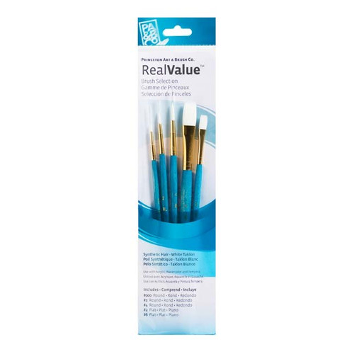 An Image of Princeton RealValue Brush Sets #9171 Golden Taklon, Set of 4