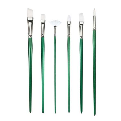 An image of Princeton Series 6100 Summit White Synthetic Bristle Long Handle Brushes.