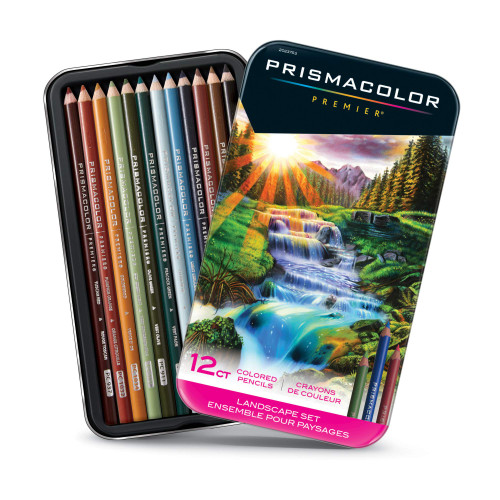 An image of a Prismacolor Premier Landscape Colored Pencil Set, 12 Colors.