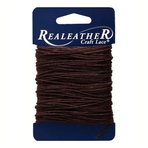 An image of Realeather Brown Waxed Thread, 25 Yards.