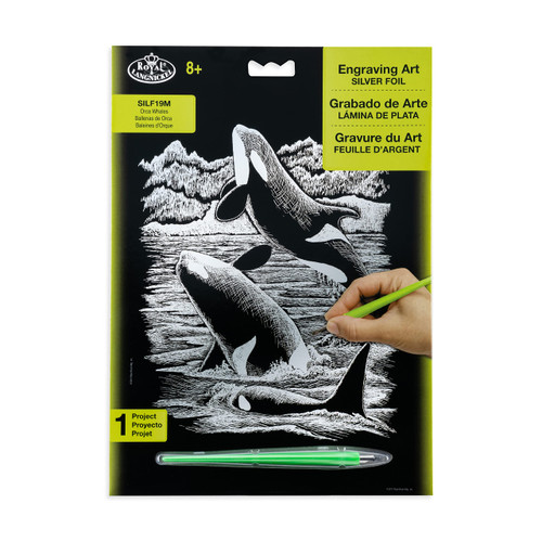 An Image of Silver Foil Engraving - Screaming Griffin