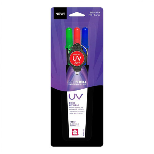 An image of a Sakura Gelly Roll Medium UV Light Invisible Ink Pen Set.