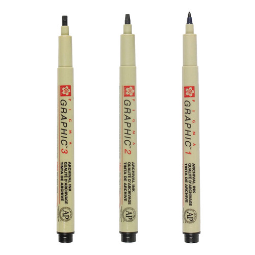 An image of Sakura Pigma Graphic Pens.