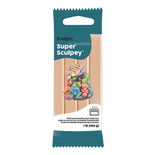 An image of Sculpey Super Sculpey Beige Oven-Bake Polymer Clay.