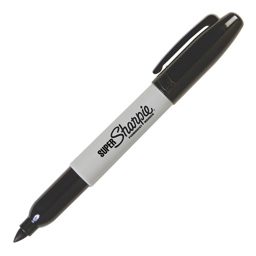 An image of a Sharpie Black Fine Point Super Permanent Marker.