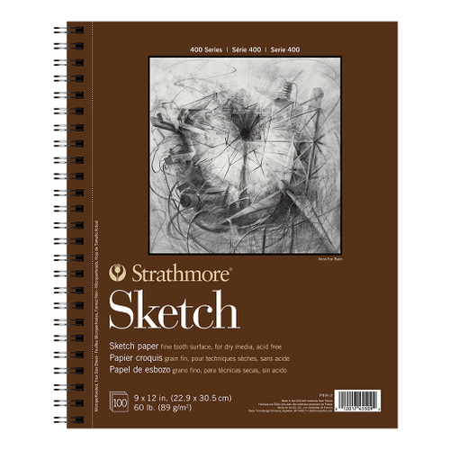 An image of a Strathmore 400 Series Sketch Pad, 9" x 12".