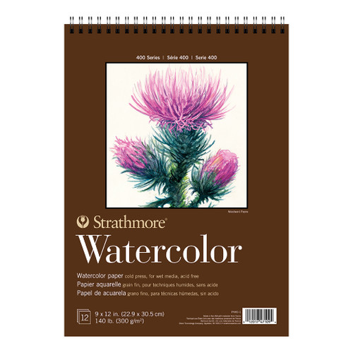 An image of a Strathmore 400 Series Watercolor Pad, 9" x 12". 