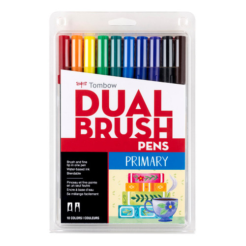 An image of a Tombow Primary Palette Dual Brush Pen Set.