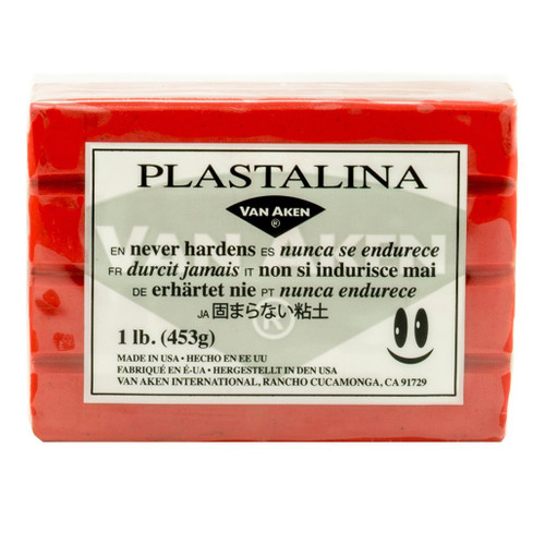 An image of Van Aken Plastalina Modeling Clay, 1 Lb Red.