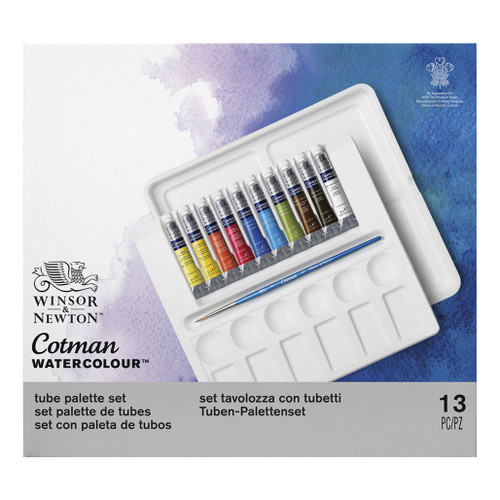 An image of a Winsor & Newton Cotman Watercolor Tube Palette Set. 