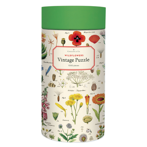 An image of a Cavallini Wildflowers 1000-Piece Puzzle. 