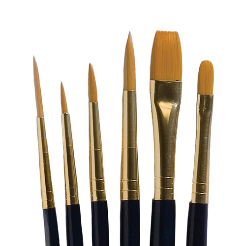 An Image of Princeton RealValue Brush Sets #9125 White Taklon, Set of 4